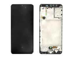 Kijelző Samsung Galaxy A31 (SM-A315F) előlap + LCD kijelző + érintőpanel komplett kerettel fekete GH82-22761A